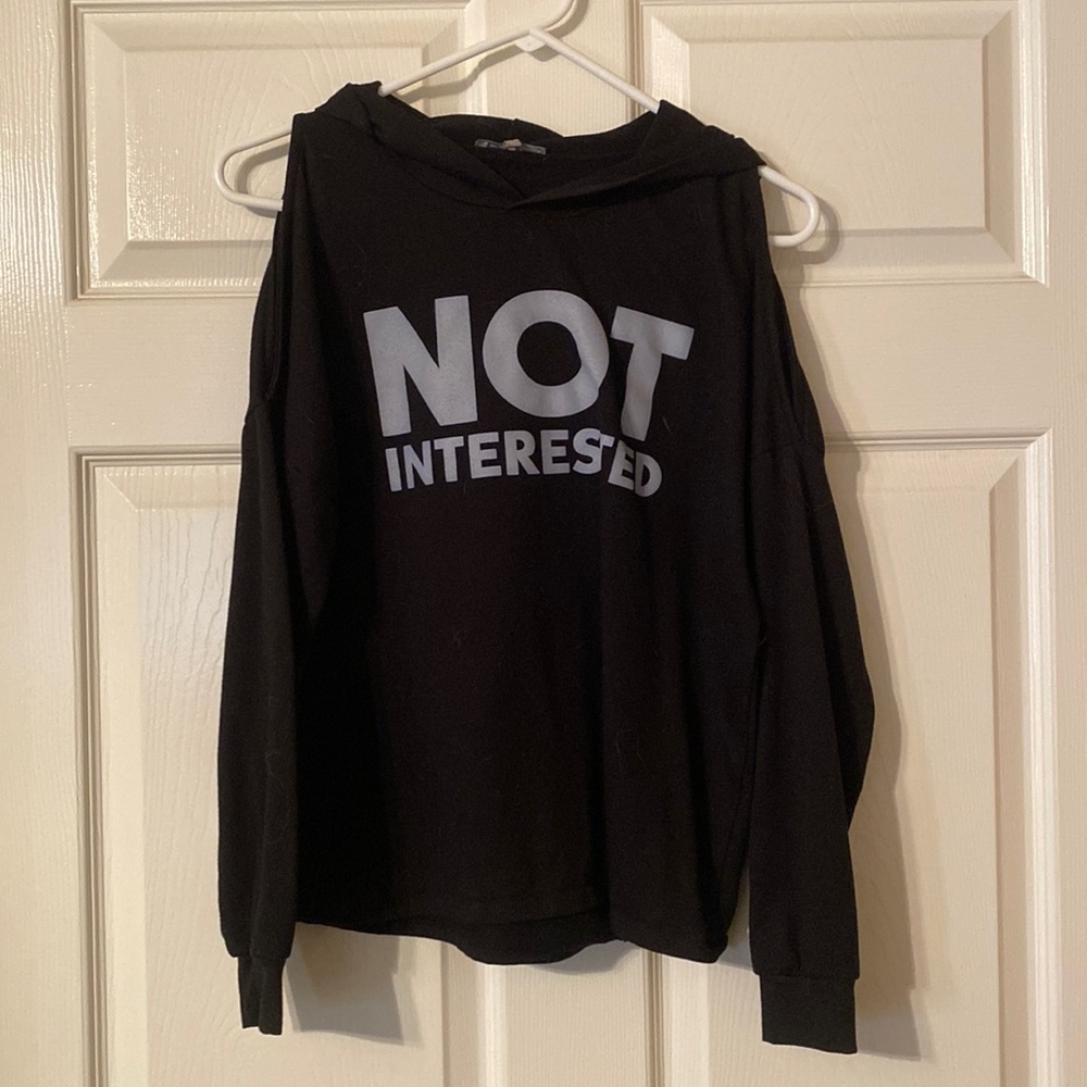 Col shoulder LS T-shirt w hood Juniors XS